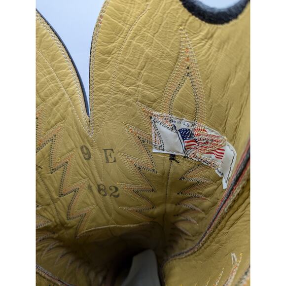 Drews Boots 18" Tall Buckaroo Cowboy Boots 9E Red Black - Picture 10 of 11